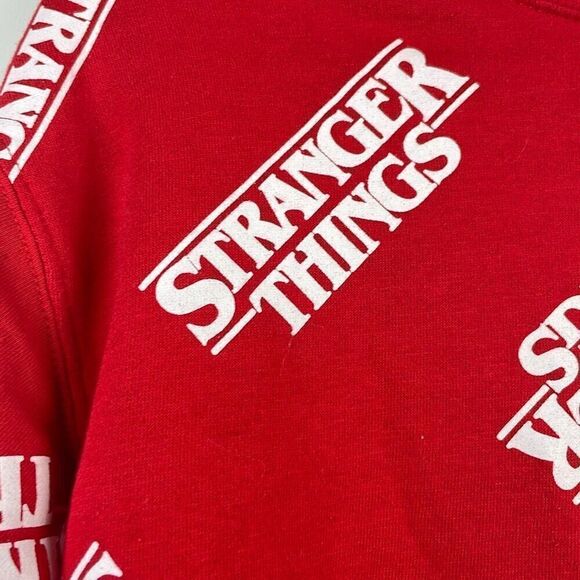 Women's Netflix Stranger Things Graphic Print Sweatshirt Bright Red Small - Picture 3 of 8
